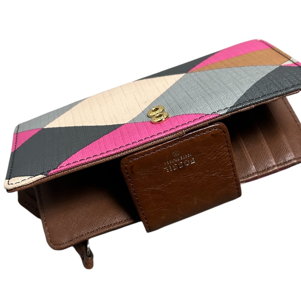 Fossil Print Tab Wallet In Multi - Picture 6 of 7